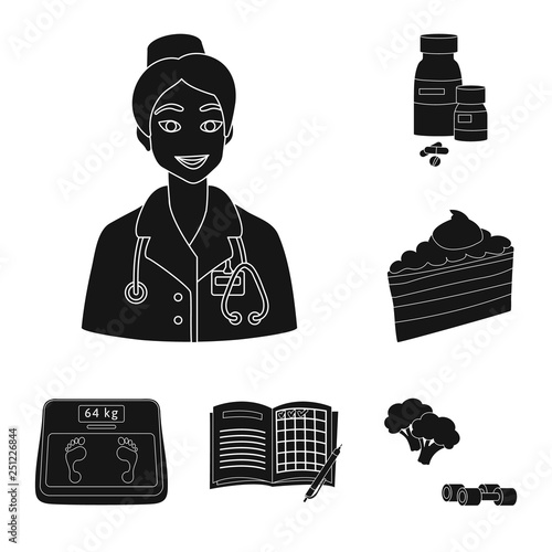 Vector design of healthcare and medicine sign. Collection of healthcare and diabetes stock vector illustration.