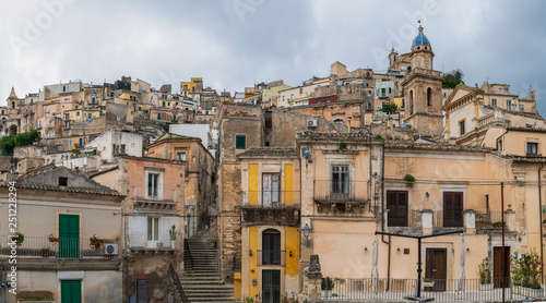 Medieval baroque town Ragusa from the inside, Sicily, Italy