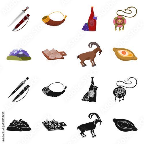 Vector design of culture and sightseeing logo. Set of culture and originality vector icon for stock.