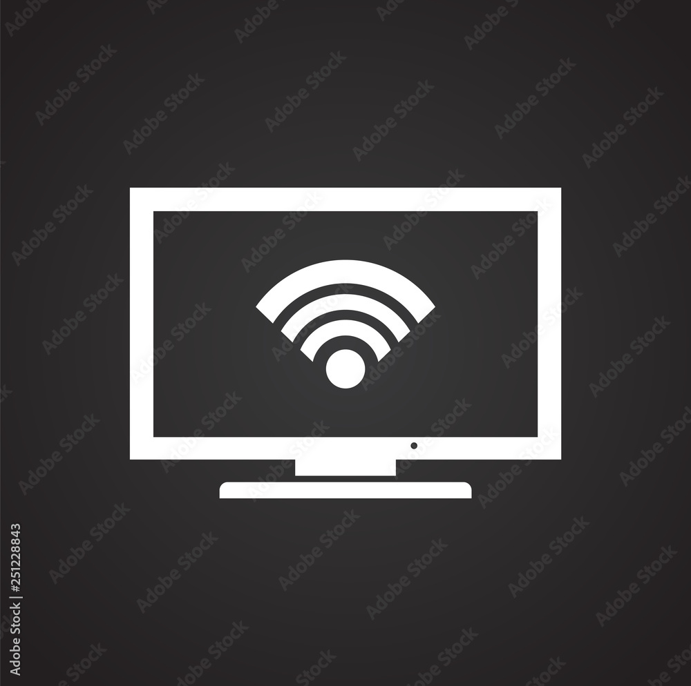 TV icon on black background for graphic and web design, Modern simple vector sign. Internet concept. Trendy symbol for website design web button or mobile app TV icon on black background for graphic and web design, Modern simple vector sign. Internet concept. Trendy symbol for website design web button or mobile app