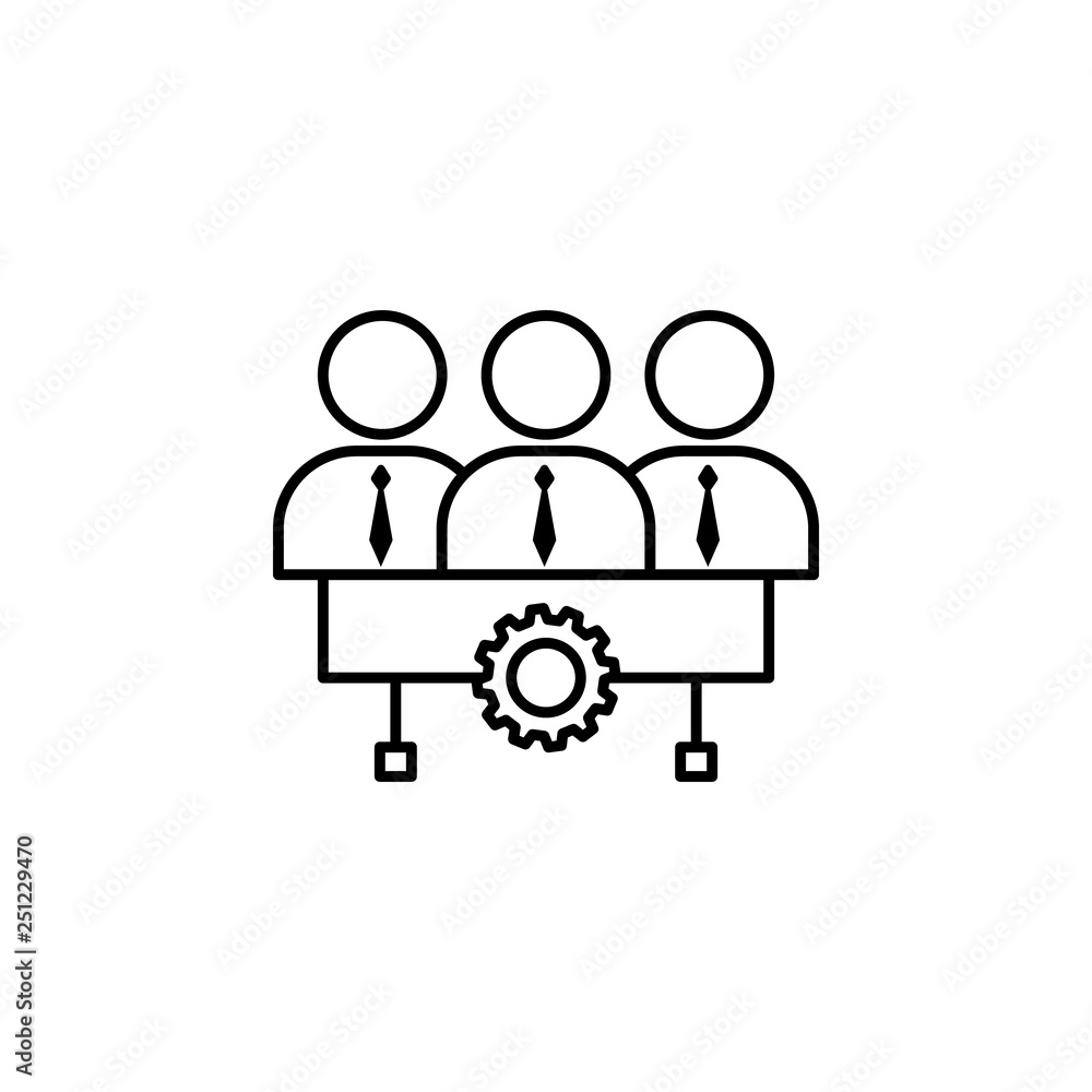 office, team, gear icon. Element of teamwork for mobile concept and web apps illustration. Thin line icon for website design and development, app development office, team, gear icon. Element of teamwork for mobile concept and web apps illustration. Thin line icon for website design and development, app development