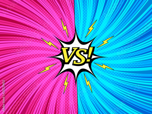 Comic fight and duel template