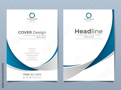 Blue corporate identity cover business vector design, Flyer brochure advertising abstract background, Leaflet Modern poster magazine layout template, Annual report for presentation.