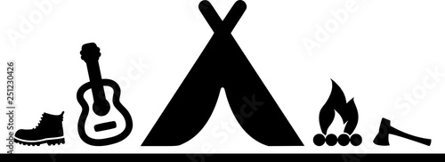 Camping Tent Silhouette