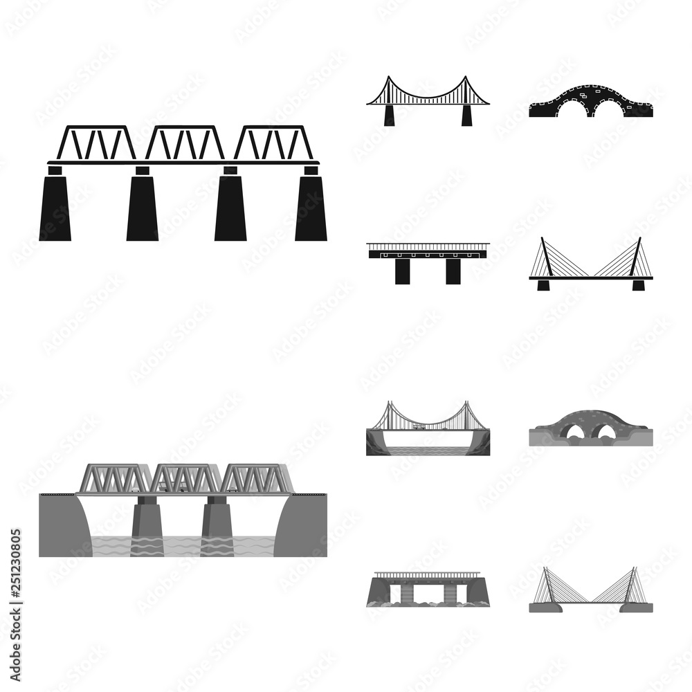 Isolated object of connection and design logo. Set of connection and side stock symbol for web. Isolated object of connection and design logo. Set of connection and side stock symbol for web.