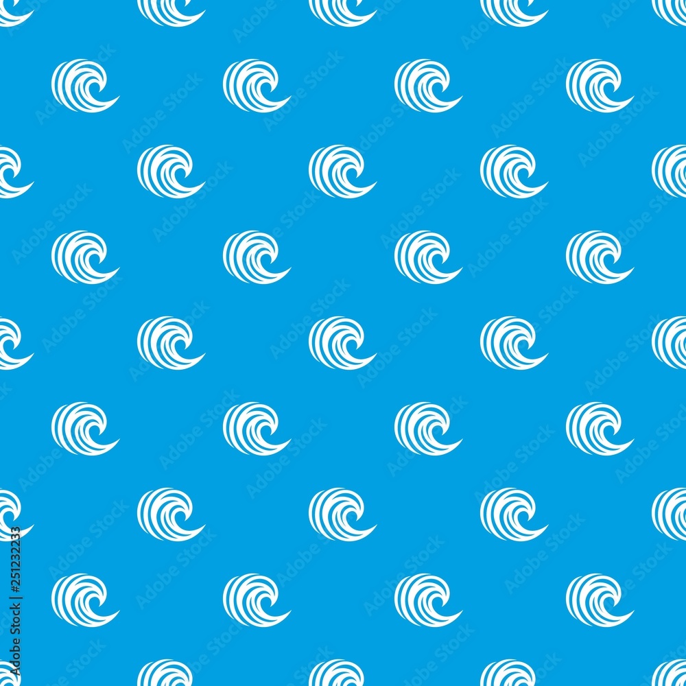 Water wave pattern vector seamless blue repeat for any use