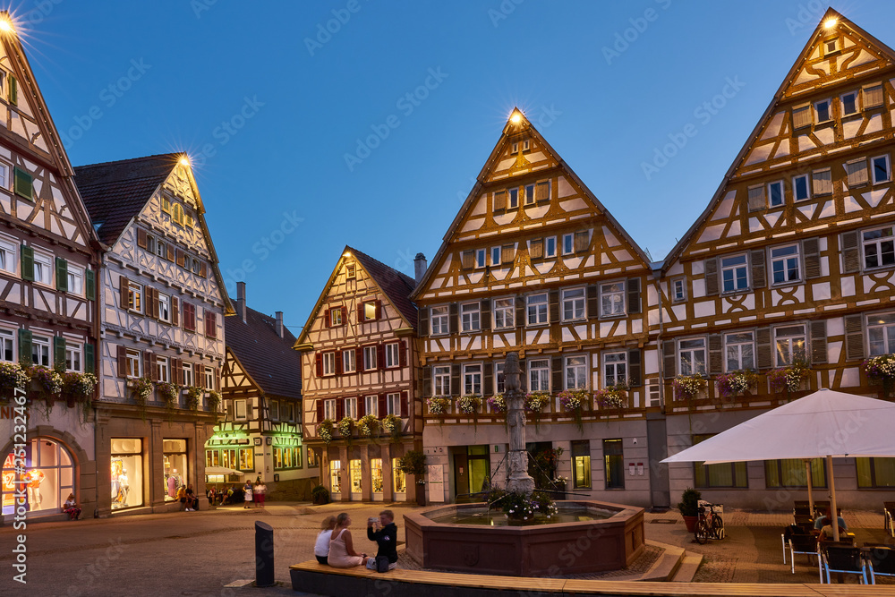 Marquet Square at evening, Herremberg, Germany
