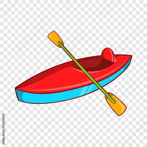 Kayak icon in cartoon style isolated on background for any web design 