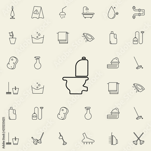 toilet icon. Cleaning icons universal set for web and mobile