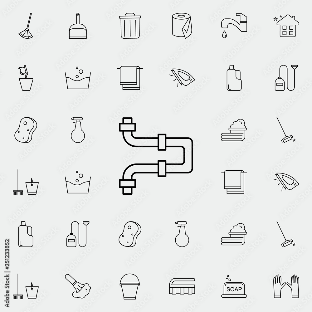 water pipe icon. Cleaning icons universal set for web and mobile