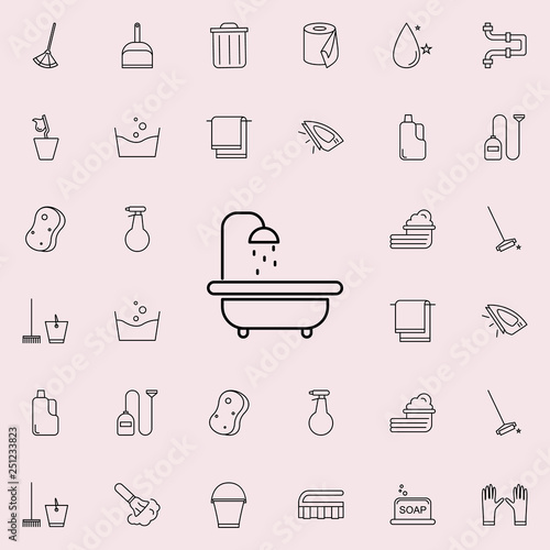 bathroom icon. Cleaning icons universal set for web and mobile