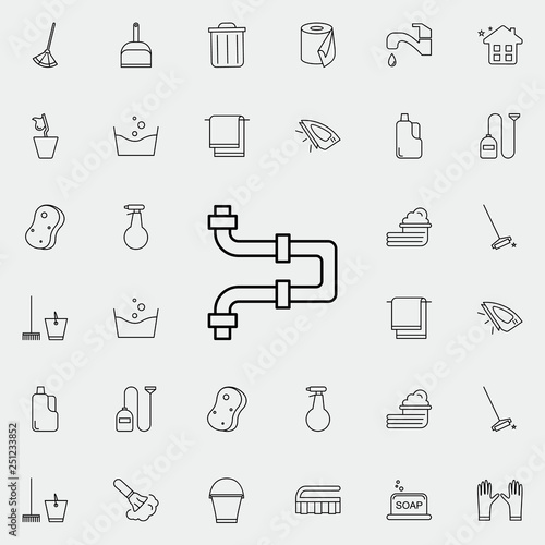 water pipe icon. Cleaning icons universal set for web and mobile