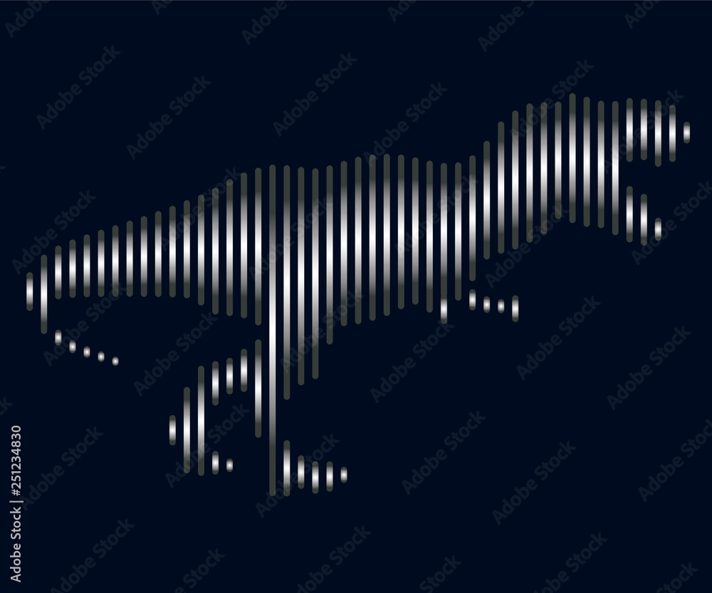 The linear illustration of a dinosaur. Logo The linear illustration of a dinosaur. Logo