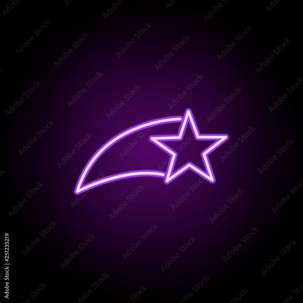 flying star line icon. Elements of Stars in neon style icons. Simple icon for websites, web design, mobile app, info graphics flying star line icon. Elements of Stars in neon style icons. Simple icon for websites, web design, mobile app, info graphics