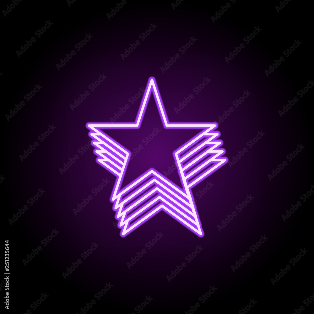 Fototapeta premium stars line icon. Elements of Stars in neon style icons. Simple icon for websites, web design, mobile app, info graphics