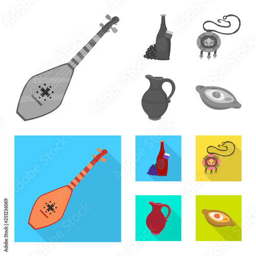 Vector design of culture and sightseeing symbol. Set of culture and originality stock symbol for web.