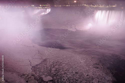 Niagara Falls Night View In The Winter