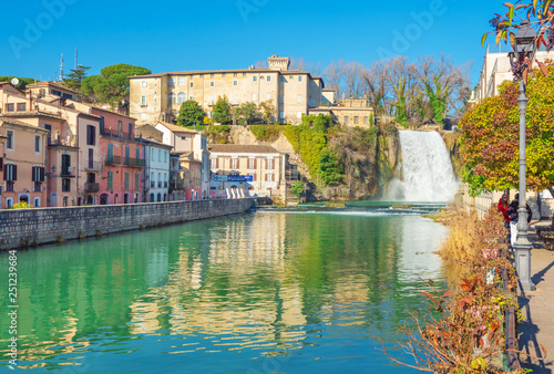 Isola del Liri (Italy) - A little medieval city in province of Frosinone, Lazio region, famous per del waterfalls in the historical center, built on a island of Liri river photo