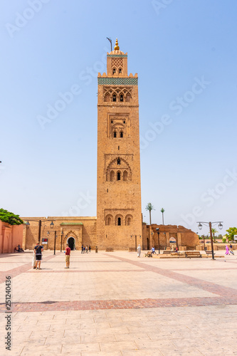 MARRAKECH, MOROCCO, 29 AUGUST 2018: The Koutobia Mosque photo