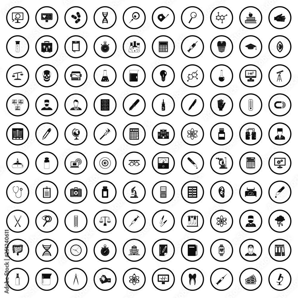 100 lab icons set in simple style for any design vector illustration 100 lab icons set in simple style for any design vector illustration
