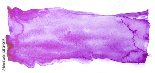 hand drawn watercolor element. blue Violet brush painted watercolor background