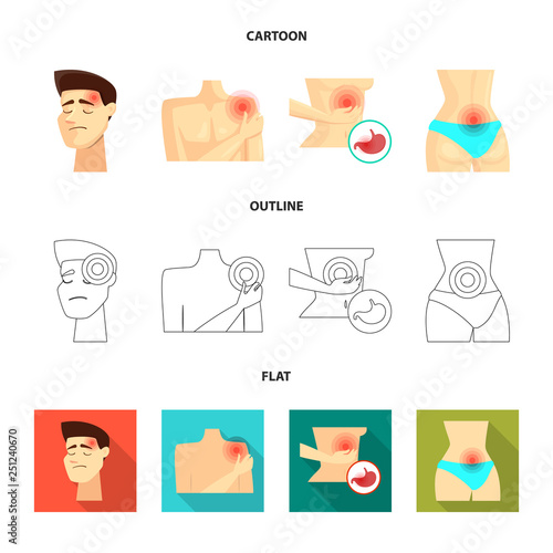 Vector design of hospital and rendering logo. Collection of hospital and help vector icon for stock.