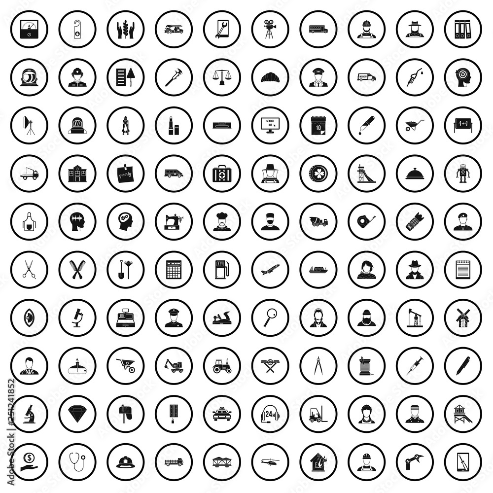 100 labour icons set in simple style for any design vector illustration 100 labour icons set in simple style for any design vector illustration