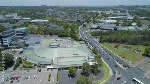 Backward flight over Campbelltown suburb in Sydney, Australia