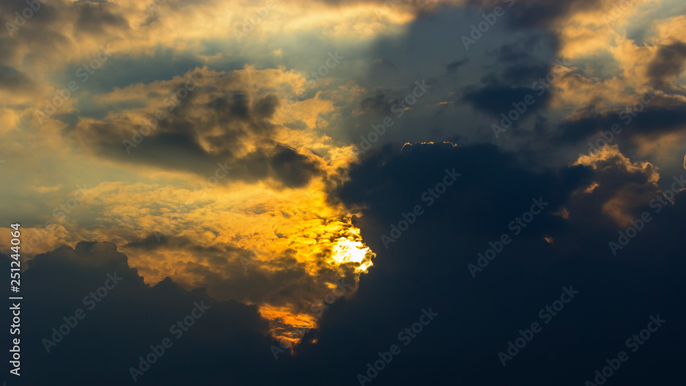 Rays of light through the clouds Rays of light through the clouds