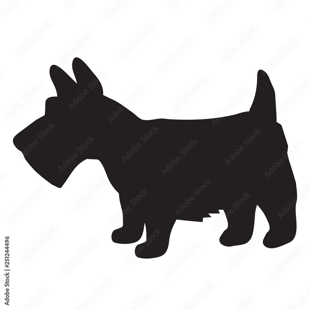 Terrier silhouette vector illustration image