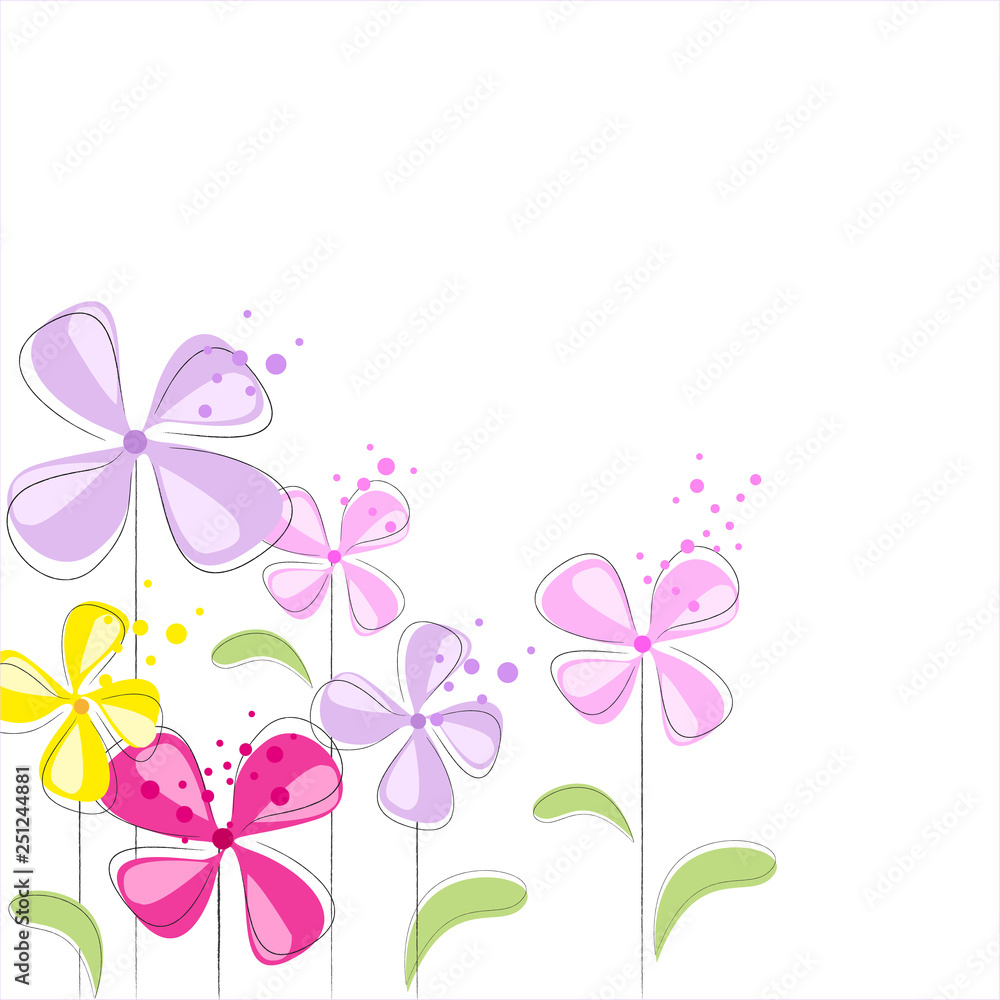 vector background with flowers vector background with flowers