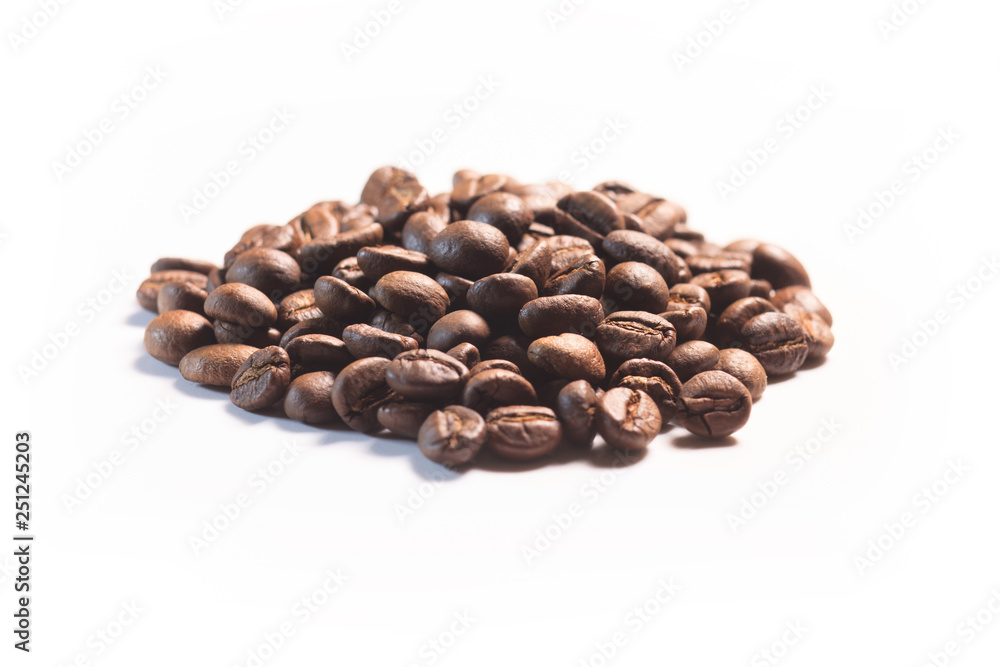 heap of coffee beans isolated on white heap of coffee beans isolated on white