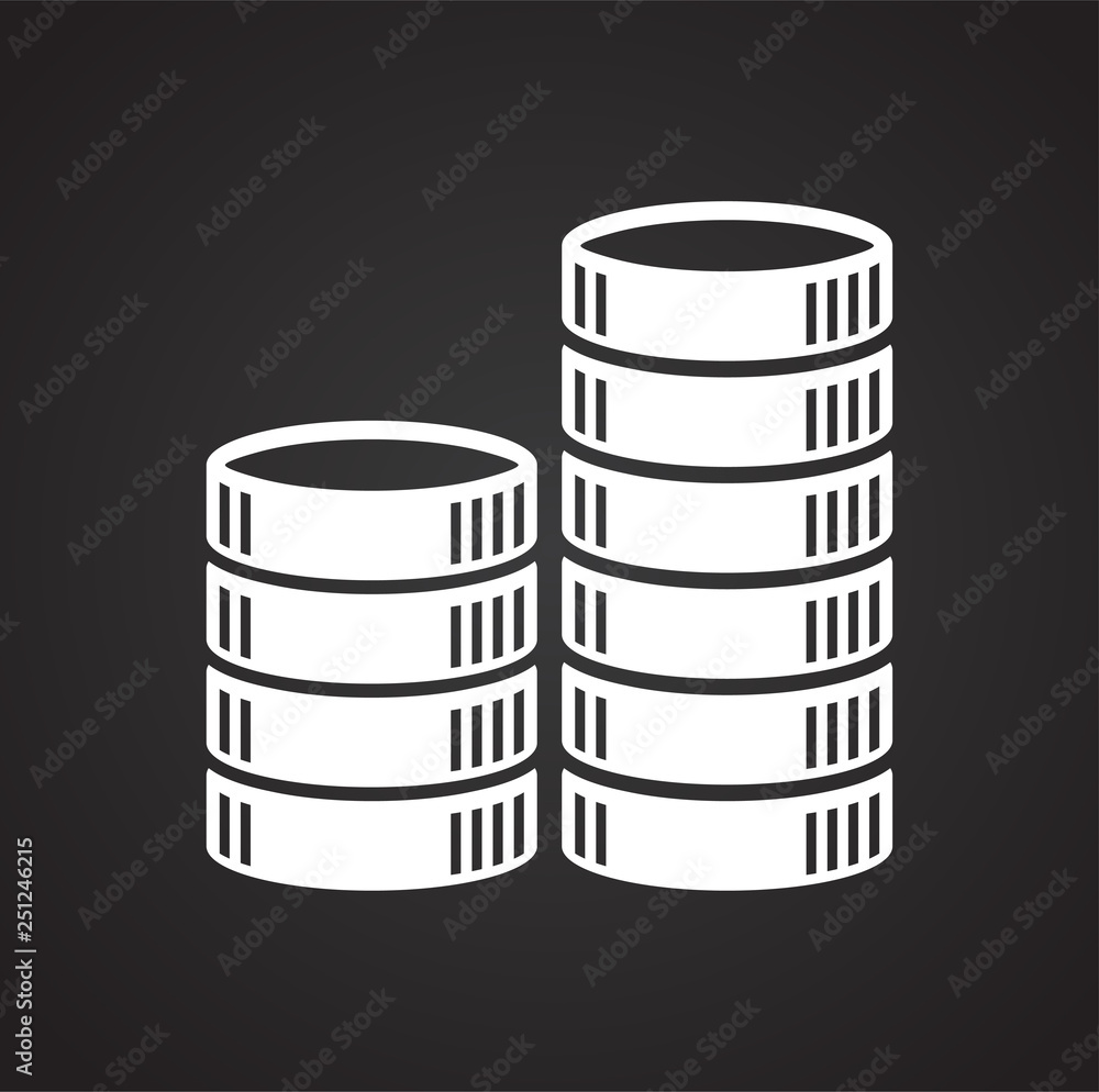 Coin icons set on white background for graphic and web design, Modern simple vector sign. Internet concept. Trendy symbol for website design web button or mobile app Coin icons set on white background for graphic and web design, Modern simple vector sign. Internet concept. Trendy symbol for website design web button or mobile app