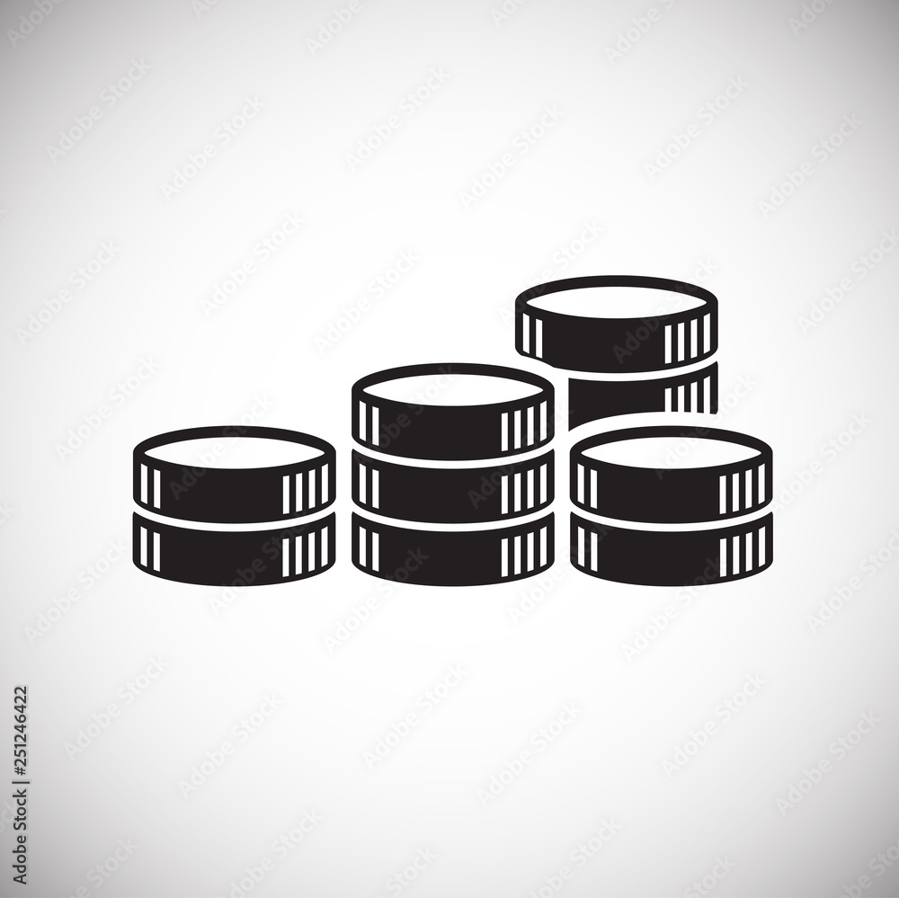Coin icons set on white background for graphic and web design, Modern simple vector sign. Internet concept. Trendy symbol for website design web button or mobile app Coin icons set on white background for graphic and web design, Modern simple vector sign. Internet concept. Trendy symbol for website design web button or mobile app