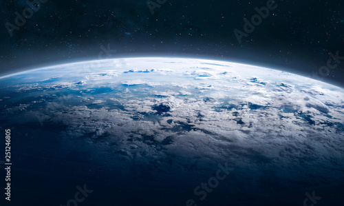 Earth in the outer space collage. Abstract wallpaper. Civilization. Elements of this image furnished by NASA 