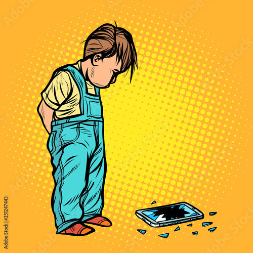 Boy baby broke the phone