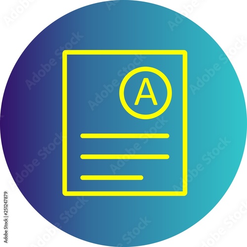 Vector A Grade Icon