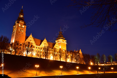 Szczecin - Wały Chrobrego at night