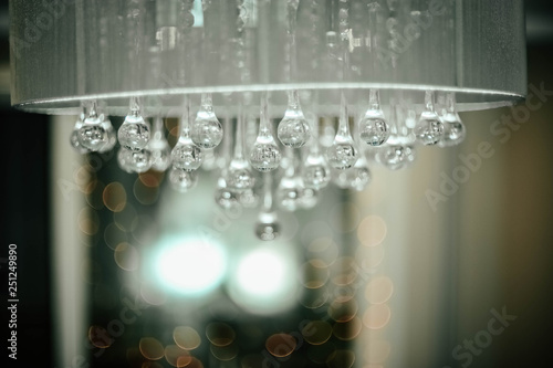 modern crystal chandelier with glass balls