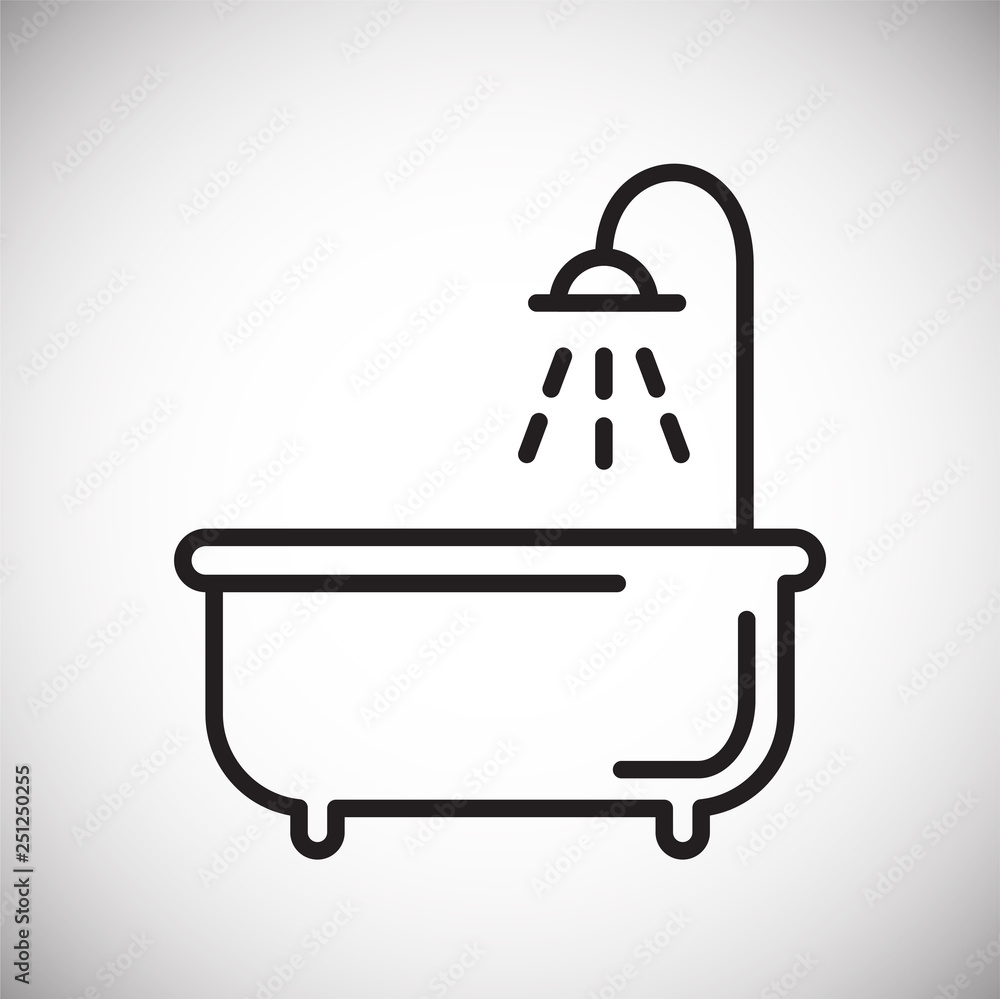 Bathroom line icon on white background for graphic and web design, Modern simple vector sign. Internet concept. Trendy symbol for website design web button or mobile app Bathroom line icon on white background for graphic and web design, Modern simple vector sign. Internet concept. Trendy symbol for website design web button or mobile app