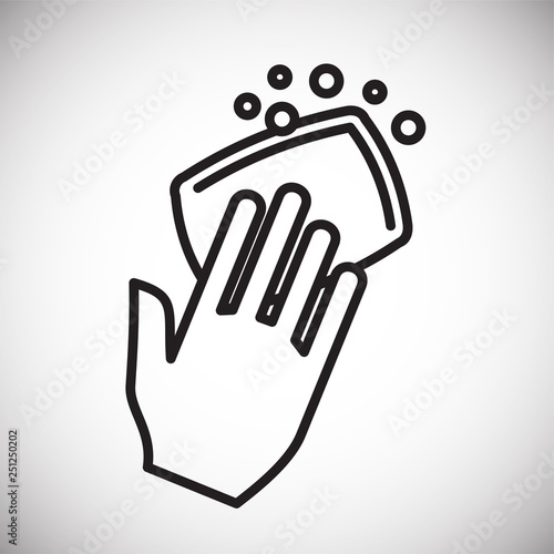 Cleaning agents line icon on white background for graphic and web design, Modern simple vector sign. Internet concept. Trendy symbol for website design web button or mobile app