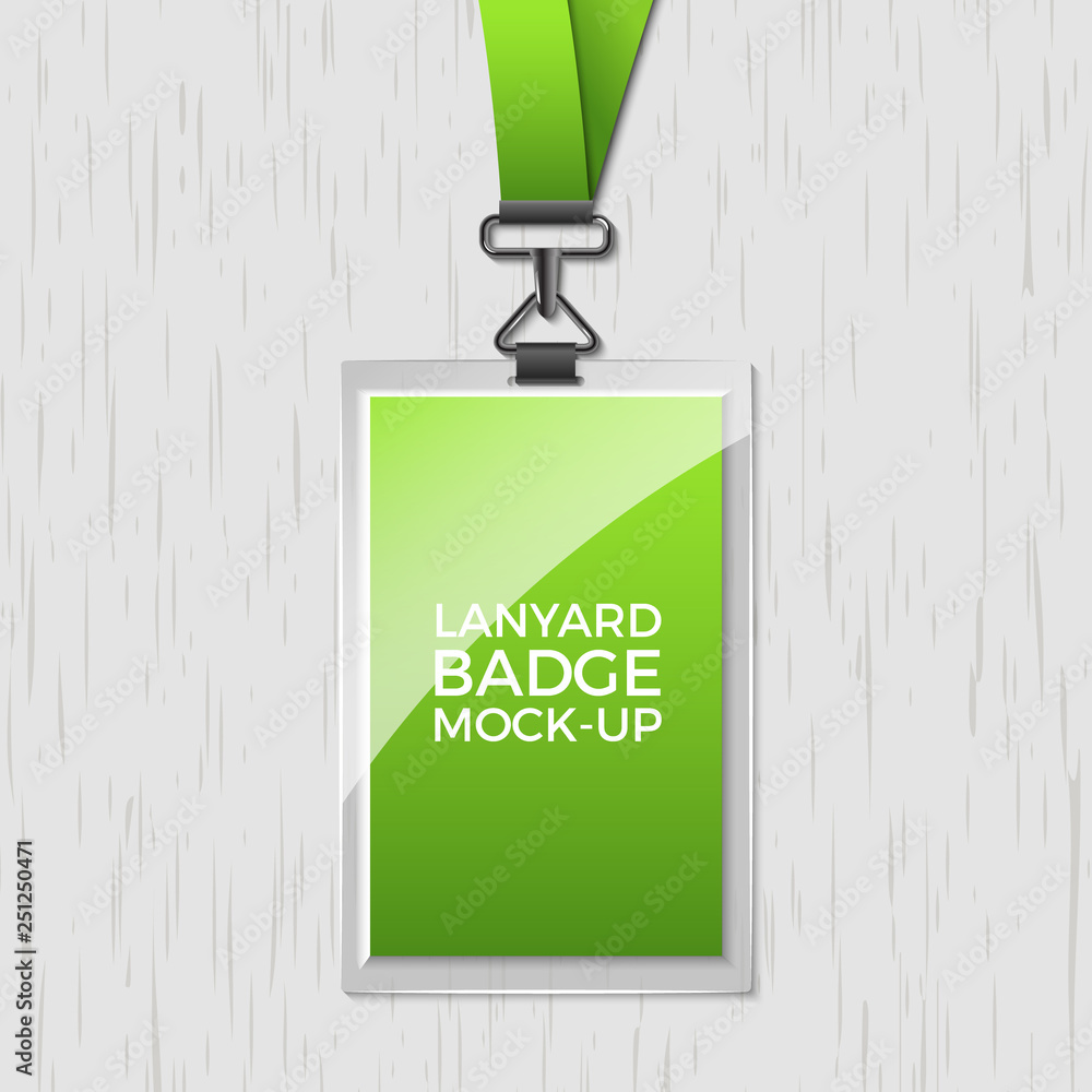 Lanyard badge id card template. Blank identity lanyard plastic and Lanyard badge id card template. Blank identity lanyard plastic and