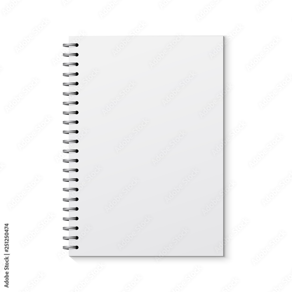 Realistic vector notebook design. Diary blank office document. Note book sheet Realistic vector notebook design. Diary blank office document. Note book sheet