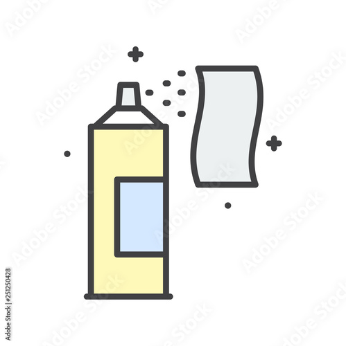 Cleaning agents line icon on white background for graphic and web design, Modern simple vector sign. Internet concept. Trendy symbol for website design web button or mobile app