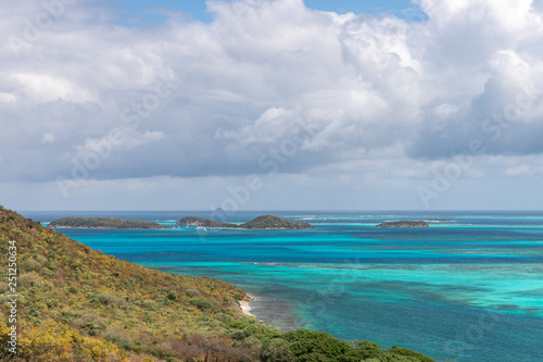 Saint Vincent and the Grenadines, Mayreau, Tobago Cays view