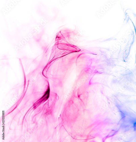 Colored smoke on white background © yauhenka