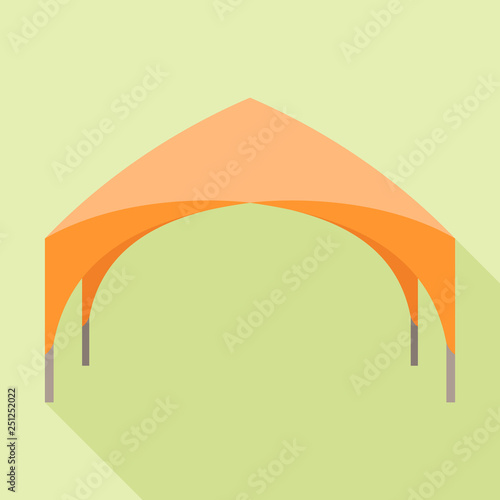 Gazebo tent icon. Flat illustration of gazebo tent vector icon for web design