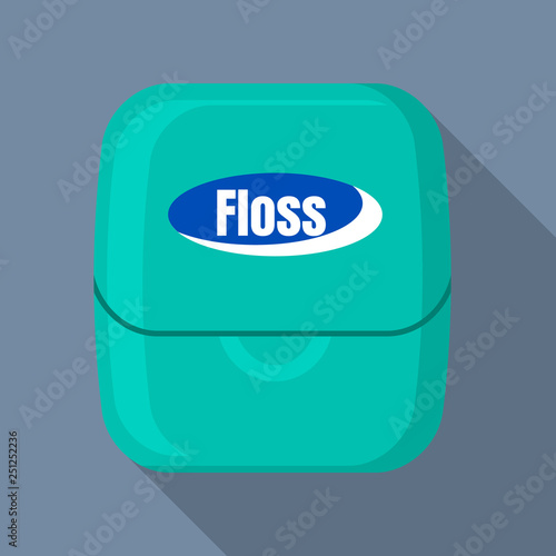 Floss box icon. Flat illustration of floss box vector icon for web design