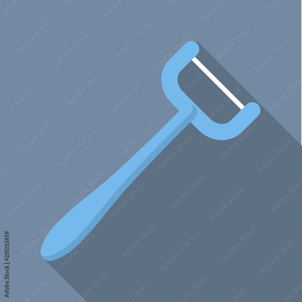 Dental floss on stick icon. Flat illustration of dental floss on stick vector icon for web design Dental floss on stick icon. Flat illustration of dental floss on stick vector icon for web design