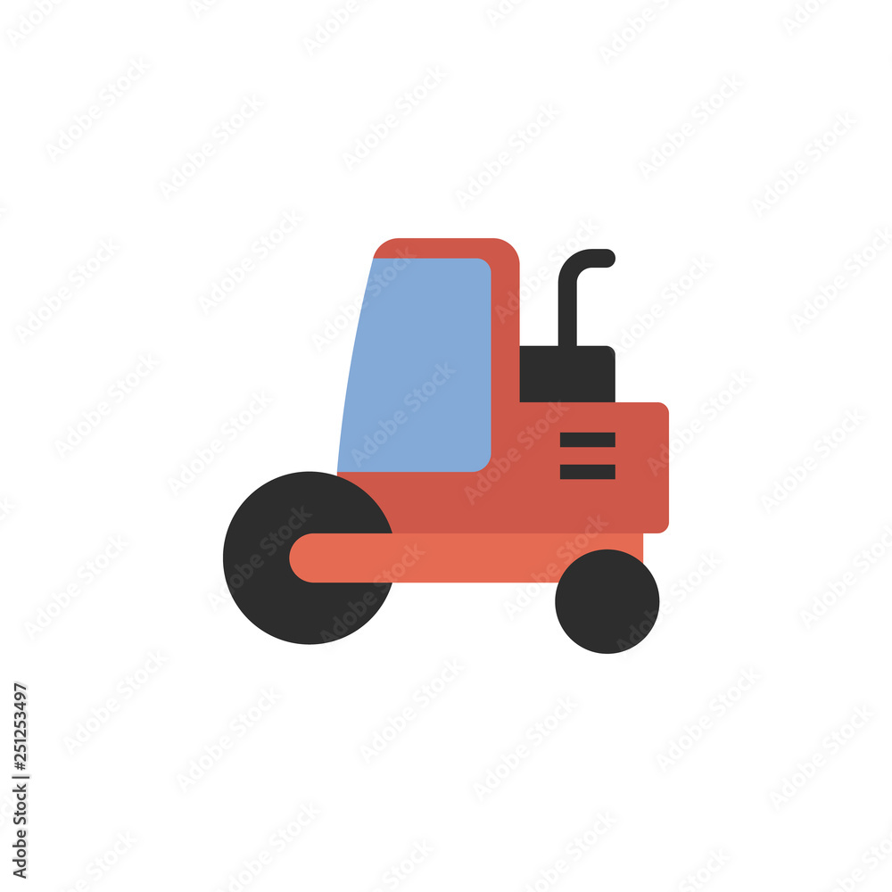 soil compactor, flattener, steamroller icon. Element of color construction icon. Premium quality graphic design icon. Signs and symbols collection icon for websites, web design